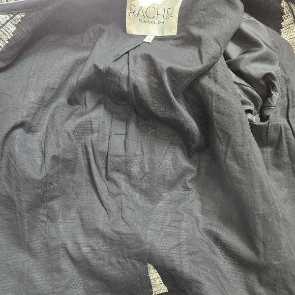 Rachel Roy Asymmetrical Zipper Geometric Patterned Cropped Blazer Jacket. Size 6 - Picture 13 of 15